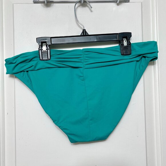 New La Blanca Island Goddess Banded Hipster Swimsuit Bottom in Green Size 12 - Picture 4 of 9